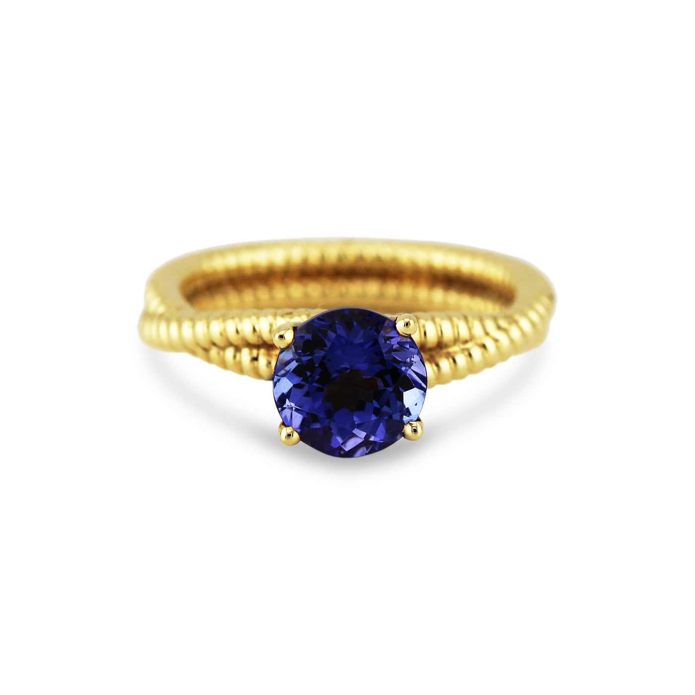 Tanzanite Rd. Ring In 18K Yellow Gold