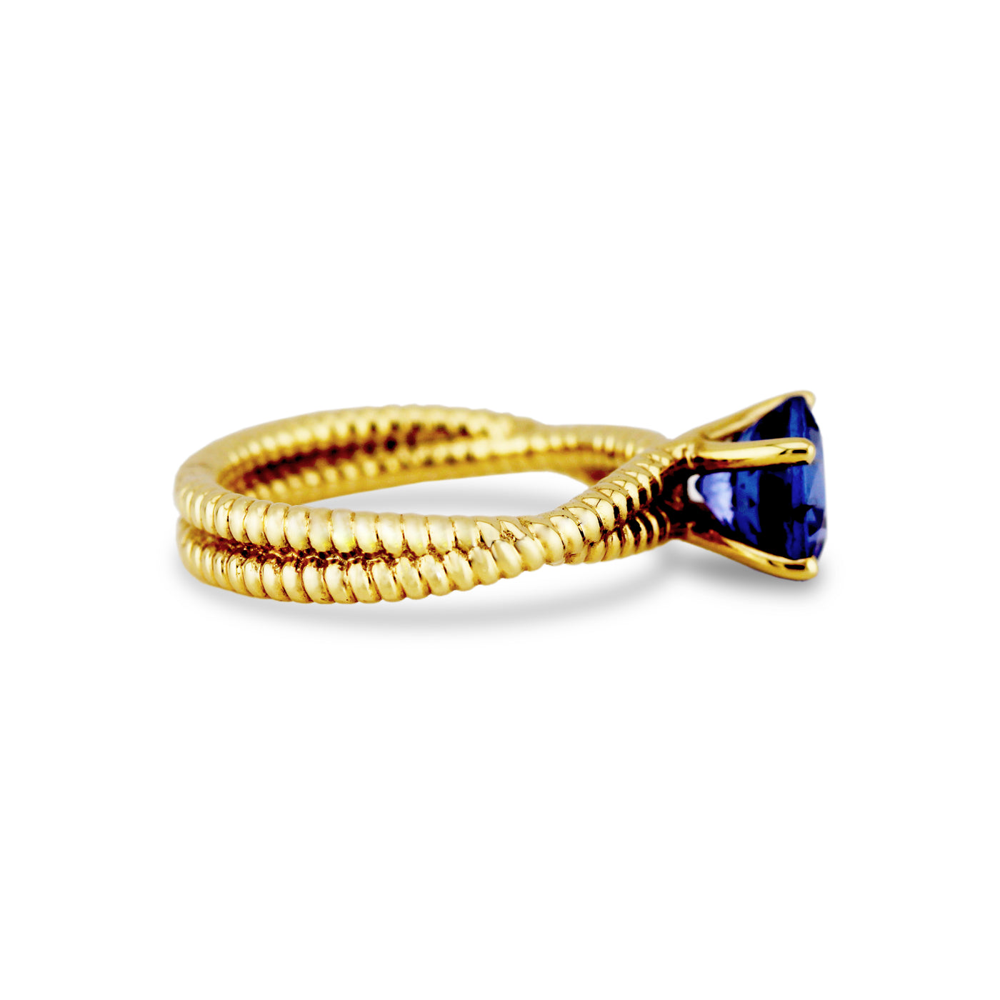 Tanzanite Rd. Ring In 18K Yellow Gold