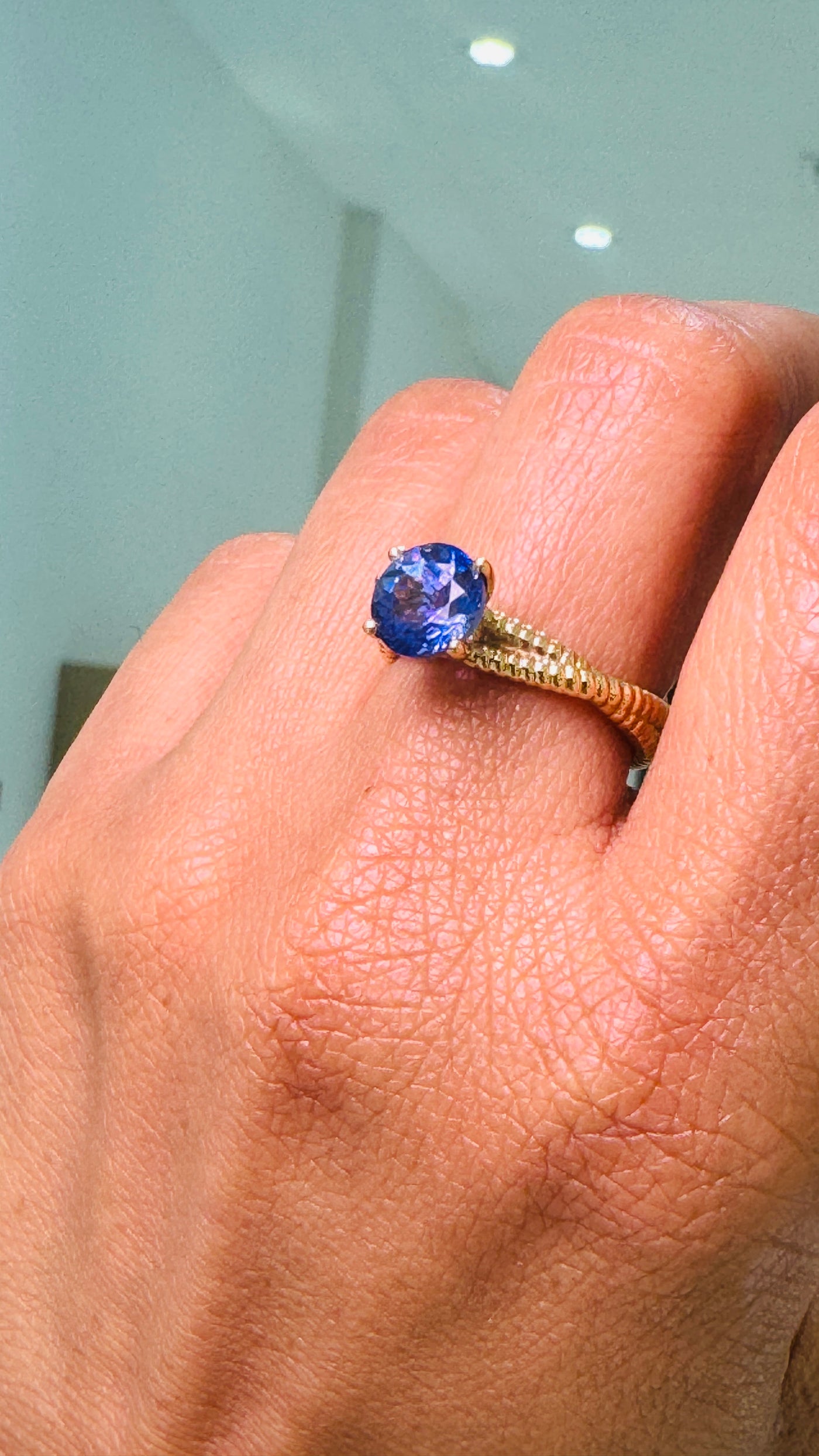 Tanzanite Rd. Ring In 18K Yellow Gold