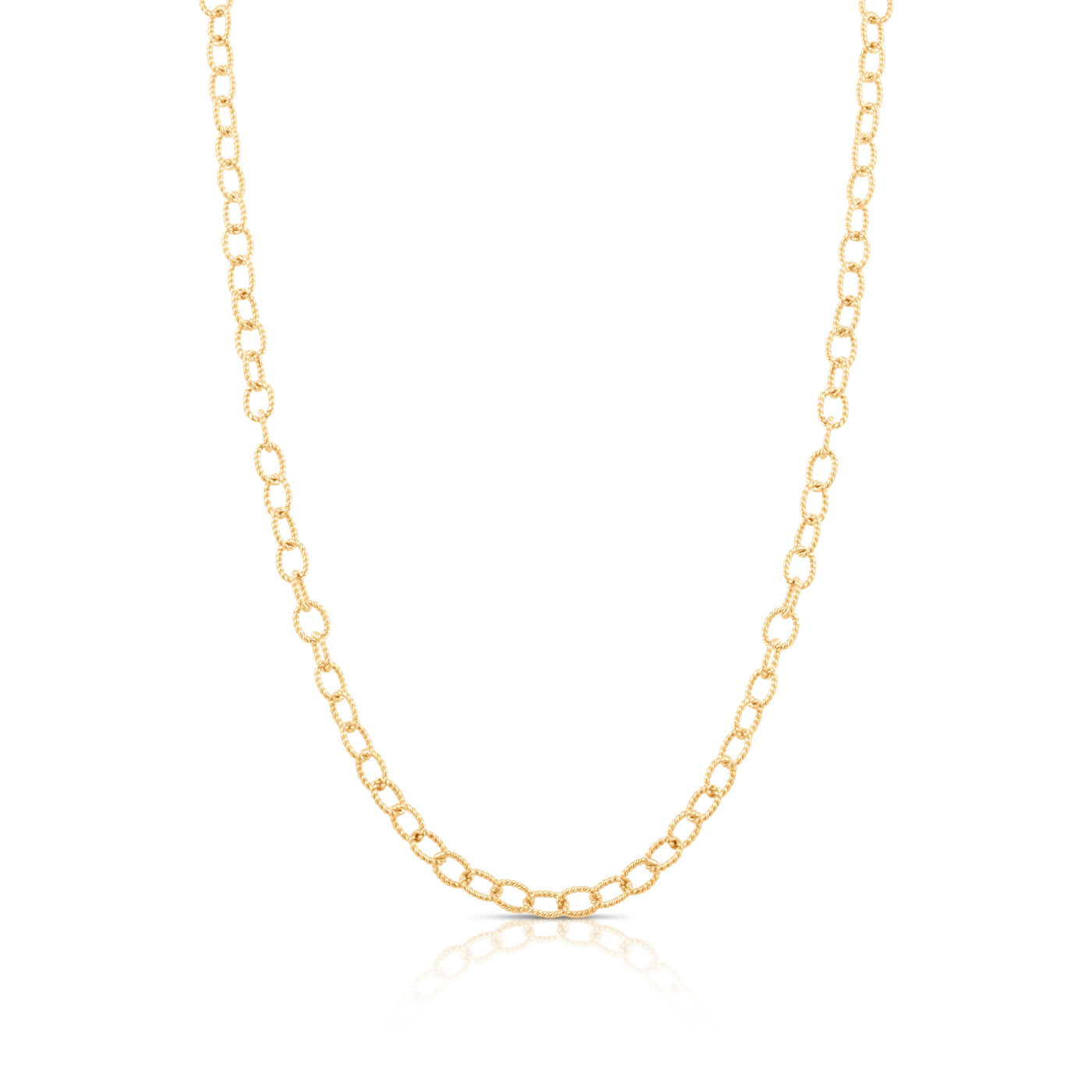 Twisted Wire Necklace In 18K Yellow Gold