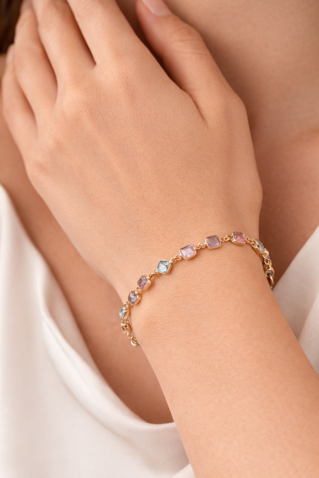 18K Yellow Gold Multi Spinel Bracelet – Fine Jewelry by Tresor