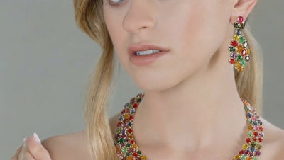 Multicolor tourmaline necklace video – vibrant gemstone craftsmanship and fine jewelry by Tresor Collection