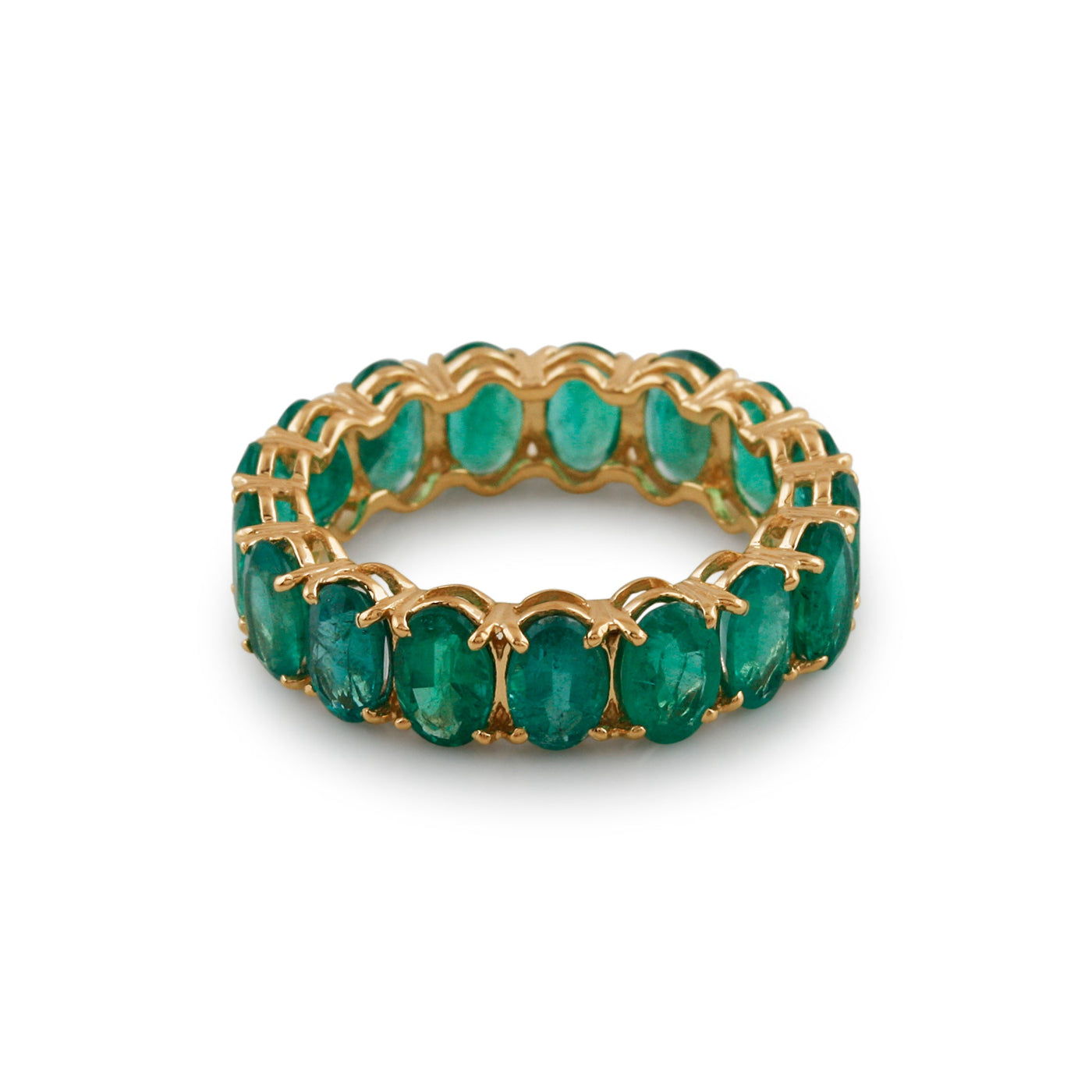 Emerald Oval Ring In 18K Yellow Gold – Tresor Collection