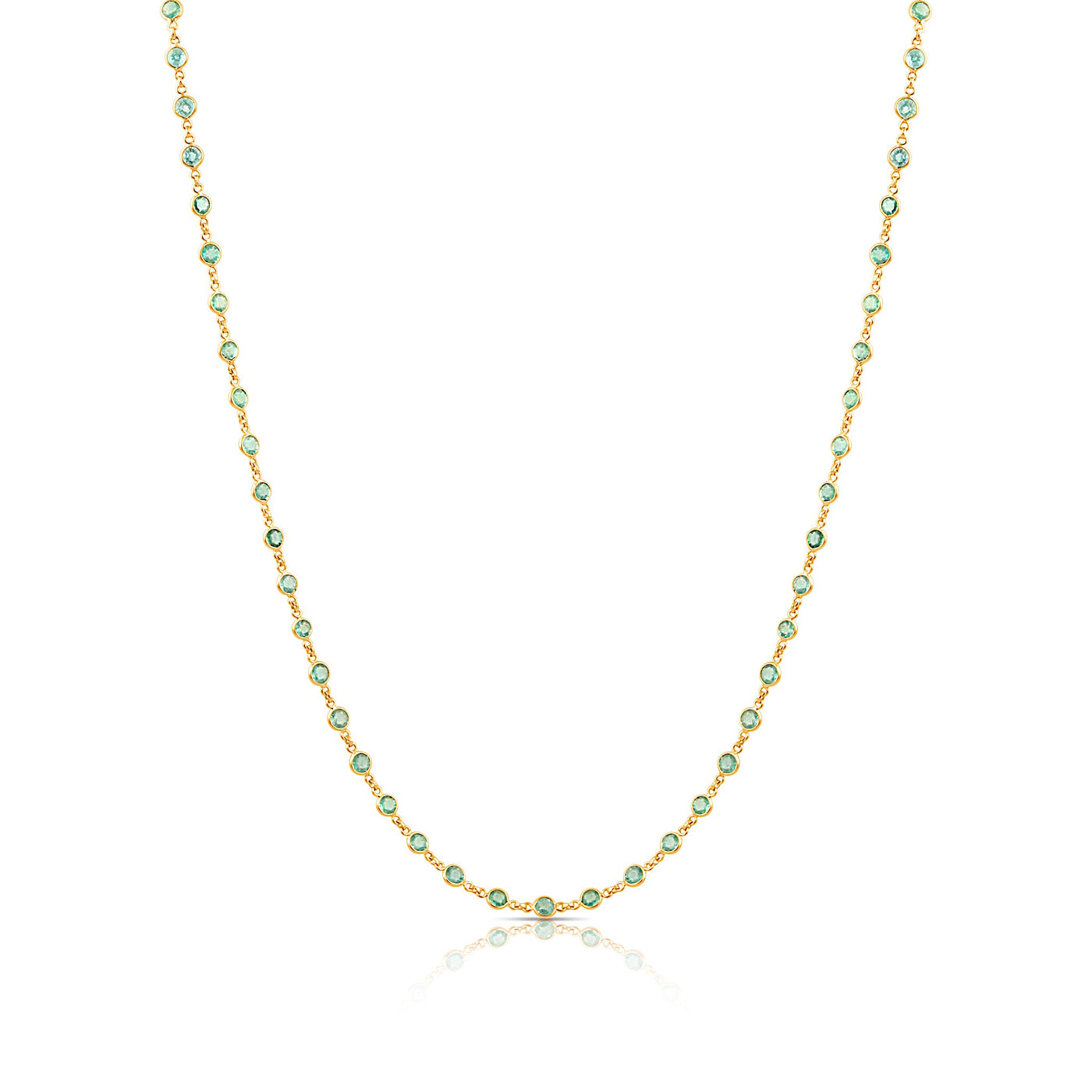 Emerald Rd. Necklace In 18K Yellow Gold