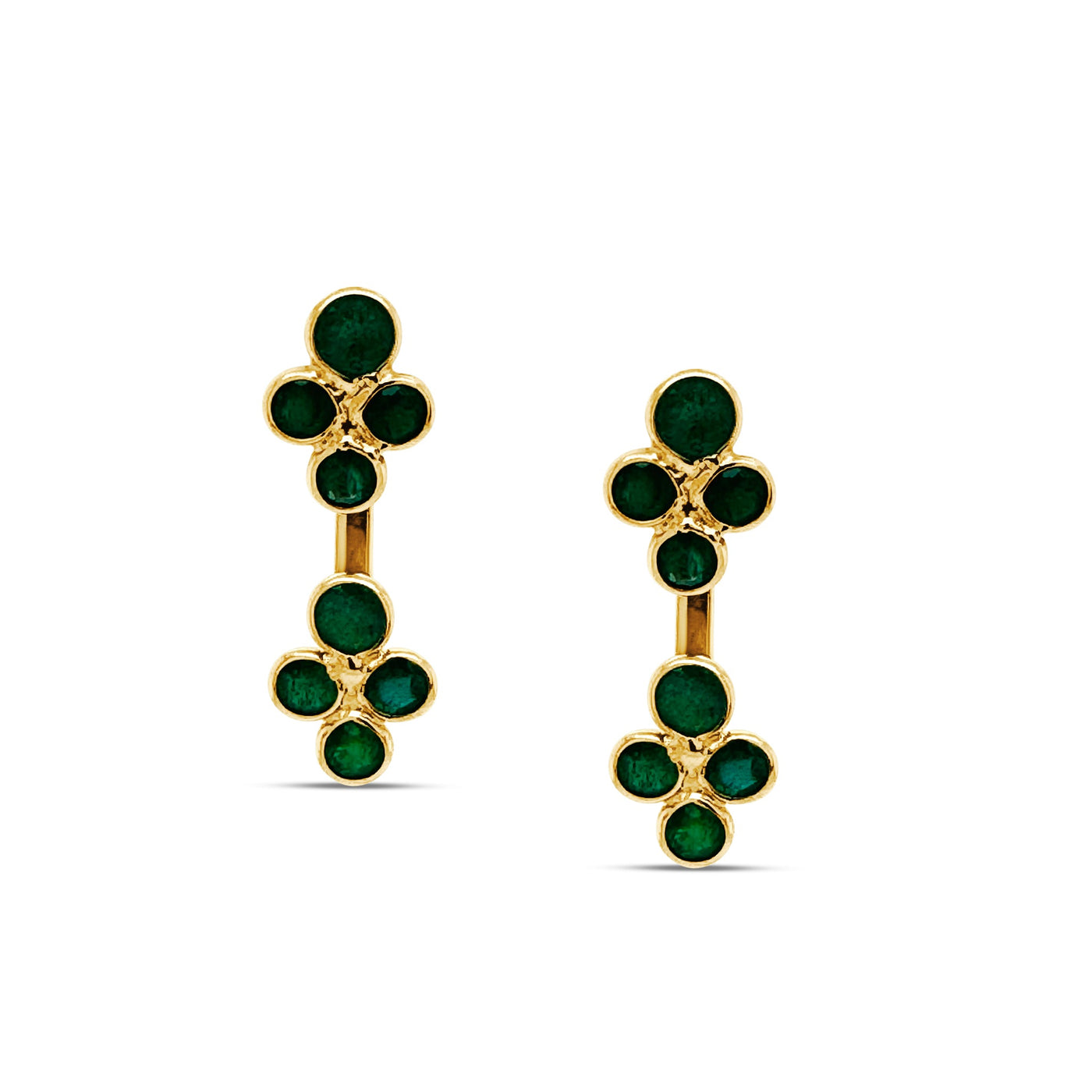 Emerald Rd. Stud Earring In 18K Yellow Gold