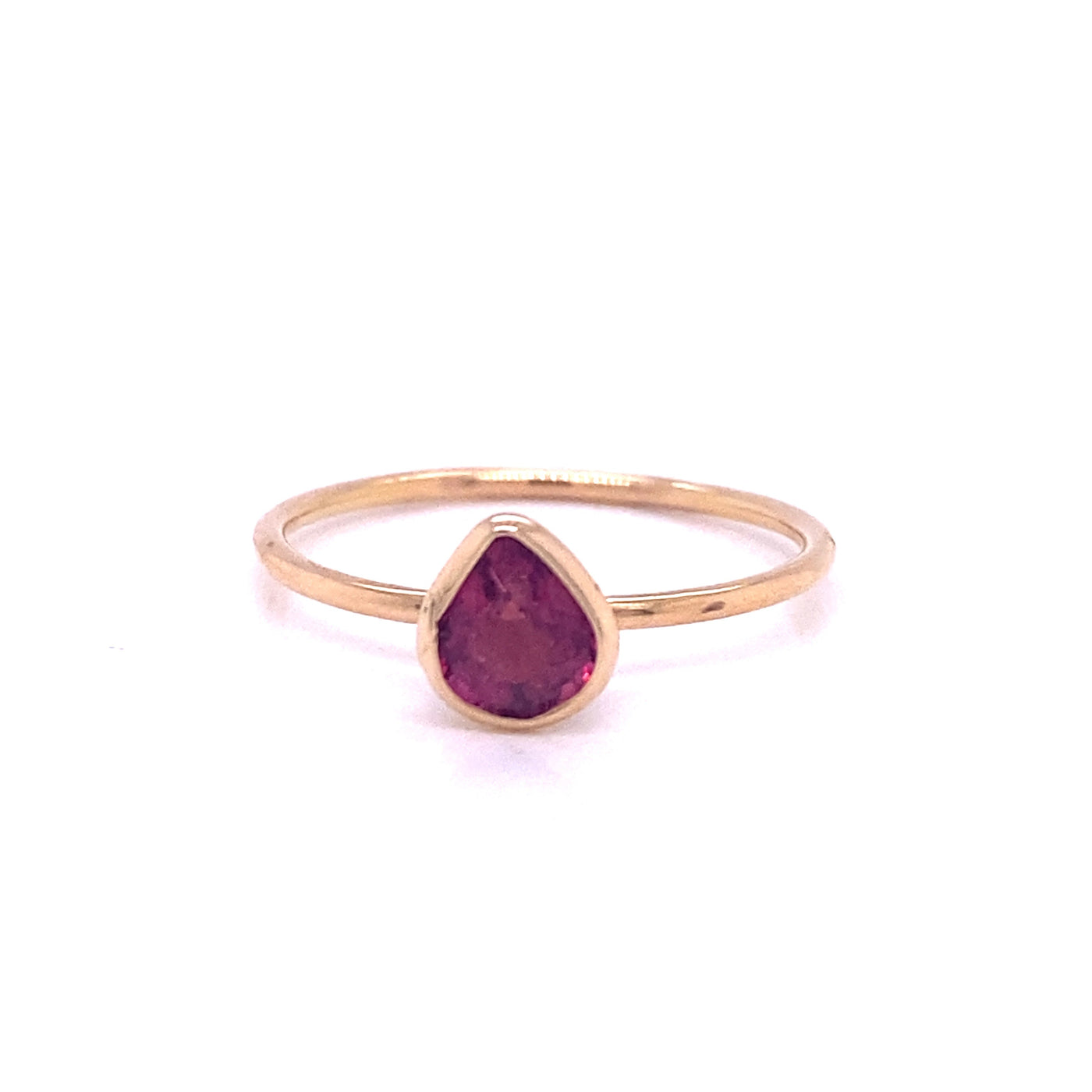 Ruby P/S Ring In 18K Yellow Gold