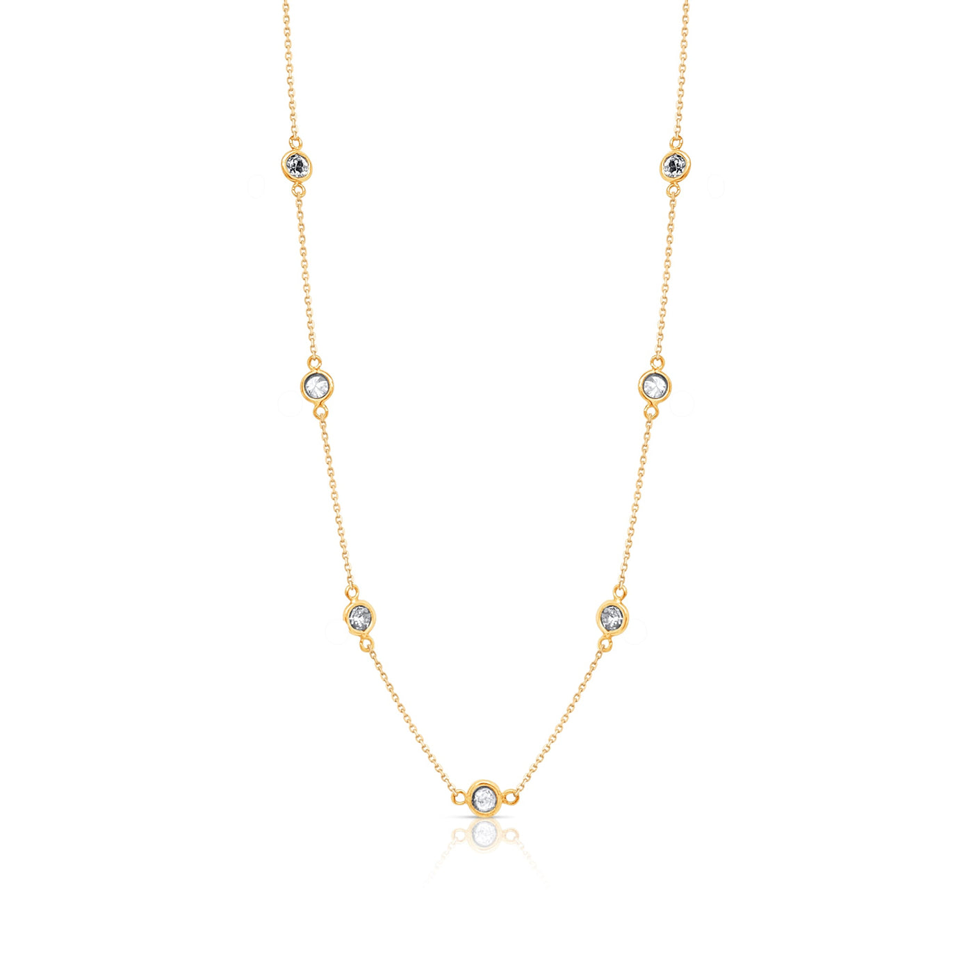 Diamond Necklace In 18K Yellow Gold